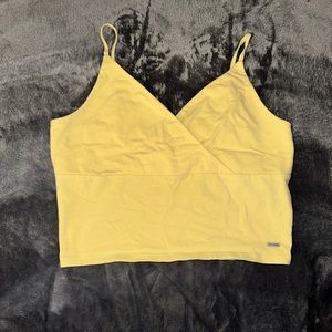 yellow Hollister cropped tank